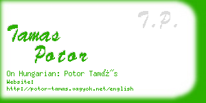 tamas potor business card